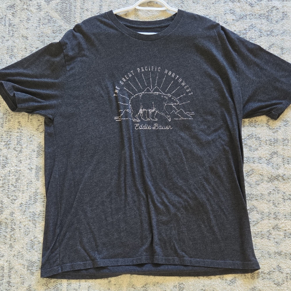 Eddie Bauer Men's Charcoal Graphic Tee